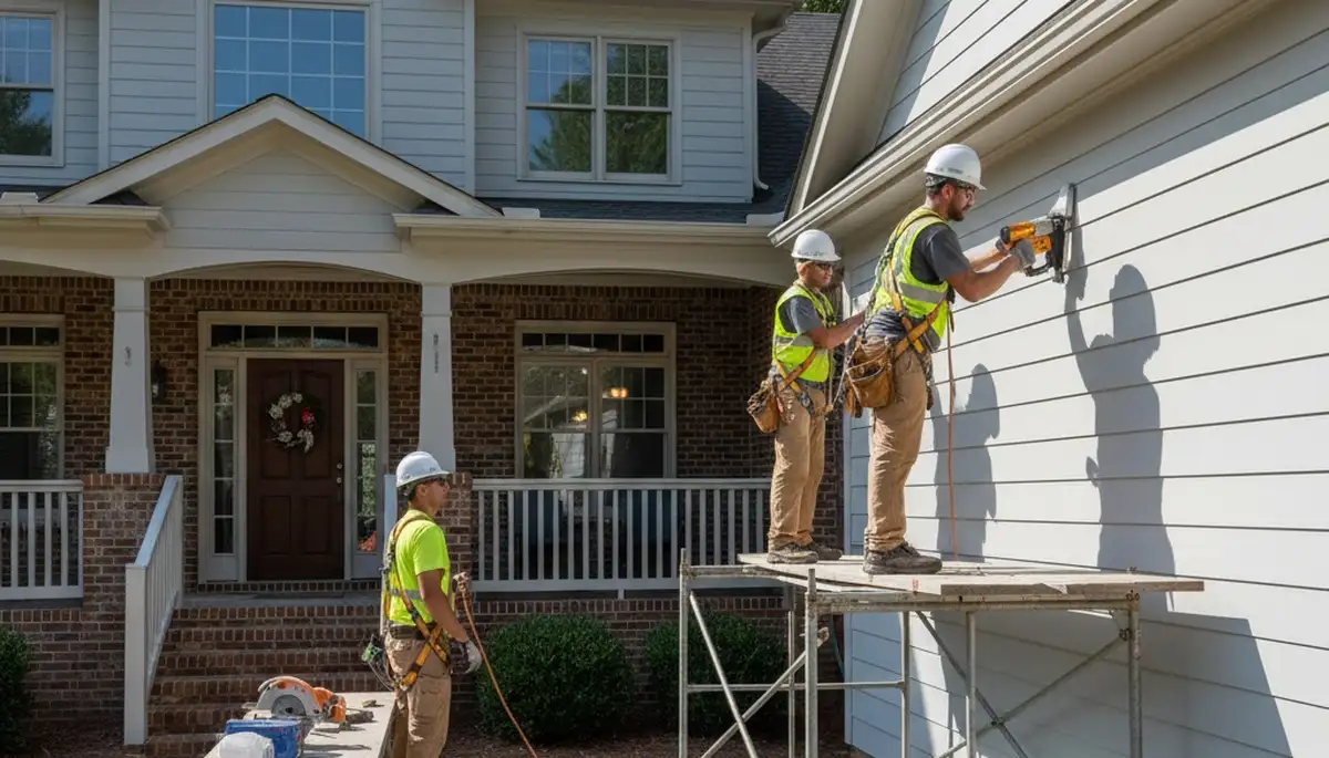 Vinyl siding installation for Knoxville, TN home exterior by a professional siding contractor
