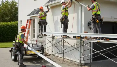 Gutter installation in Knoxville, TN by FX Remodeling & Exteriors for home water protection