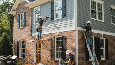 Vinyl siding installation in Knoxville, TN for a residential home exterior