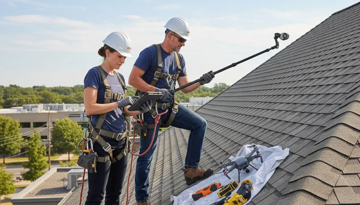 Roof inspection in Knoxville, TN by FX Remodeling & Exteriors for roof damage and maintenance checks
