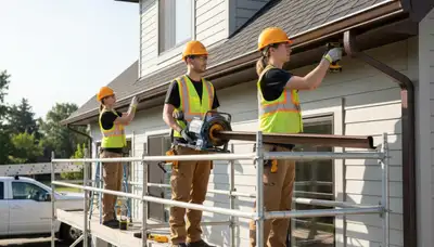 Seamless gutter installation in Knoxville, TN by FX Remodeling & Exteriors