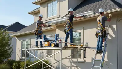 Seamless gutter installation for Knoxville, TN home by FX Remodeling & Exteriors
