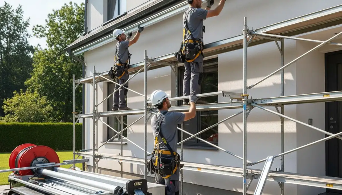 Seamless gutter installation on Knoxville, TN home by FX Remodeling & Exteriors