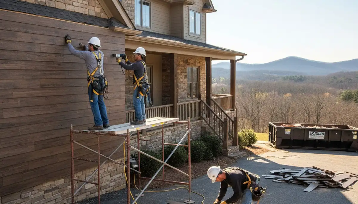 Vinyl siding installation in Knoxville, TN by a professional siding contractor