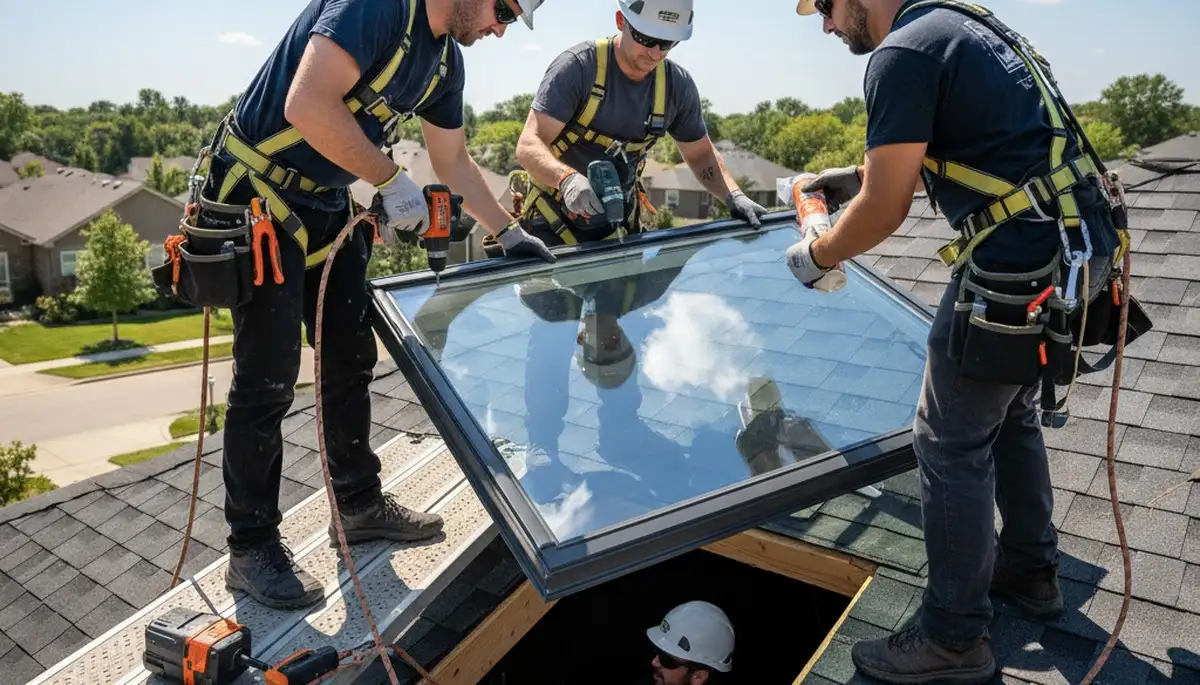 Skylight installation in Knoxville, TN by FX Remodeling & Exteriors for more natural light