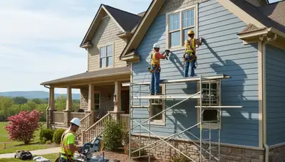Vinyl siding installation in Knoxville, TN for a residential exterior upgrade